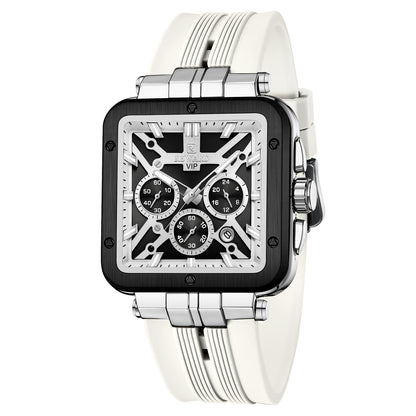 "Time is luxury — REWARD VIP Square Chronograph Watch, wear it like a VIP!"